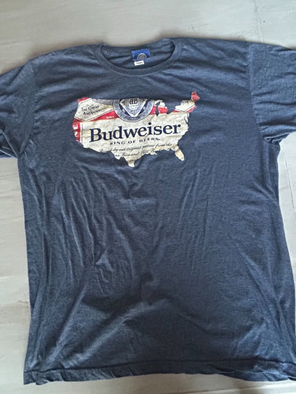 BKE Brew City Budweiser America Map T-Shirt Tee Size Large - Picture 4 of 11
